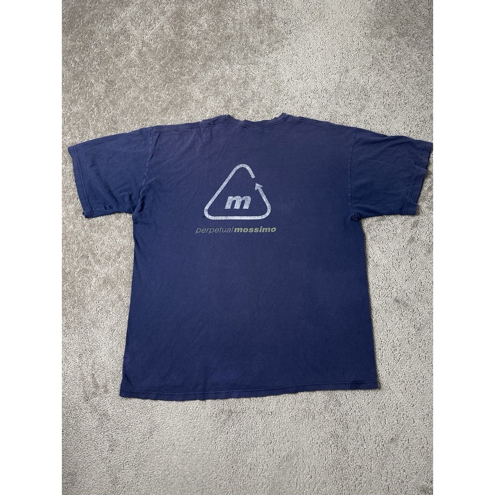 Vintage Mens Tshitr 90's Mossimo Navy Graphic Center Logo Made In USA,‎ Size XL